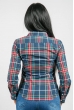 Рубашка женская клетчатая 875K002 сине-красный Рубашка женская клетчатая 875K002 сине-красный