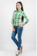 Рубашка женская клетчатая 875K002 салатово-желтый Рубашка женская клетчатая 875K002 салатово-желтый