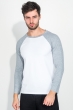 Пуловер мужской  двухцветный,  рукав реглан 895K003 бело-серый