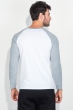 Пуловер мужской  двухцветный,  рукав реглан 895K003 бело-серый