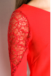 Платье с кружевом 136P691 красный