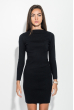 Платье женское приталенное, однотонное 275V001-2 черный
