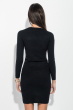 Платье женское приталенное, однотонное 275V001-2 черный