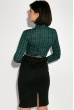Платье женское с поясом 95P3085 черно-зеленый