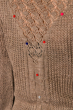 Свитер женский тонкой вязки 129P025 коричневый
