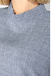 Платье женское (батал) с кружевом на рукавах и поясе 74PD305 джинс меланж
