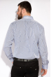 Рубашка мужская в мелкую полоску 120PAR162-5 бело-синий