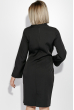 Платье женское деловое, с разрезом на рукавах 74PD327 черный