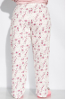 Пижама женская с цветочным принтом 107P3310 пудра / молочный