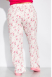 Пижама женская с цветочным принтом 107P3310 малиново-молочный