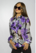 Классическая женская блузка 118P350 фиолетово-черный