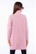 Кардиган женский комбинированной вязки 184P7068 розовый