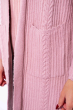 Кардиган женский комбинированной вязки 184P7068 розовый