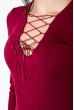Платье женское с шнуровкой на груди 84PD1032 вишневый
