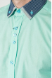 Рубашка мужская двойной воротник, принт мелкая клетка 50P1130-4 мятный