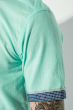 Рубашка мужская двойной воротник, принт мелкая клетка 50P1130-4 мятный