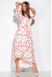 Платье с принтом 165P718-2 молочно-розовый