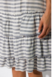 Хлопковое платье с воланами на юбке 120PKRM53 сизо-белый