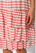 Хлопковое платье с воланами на юбке 120PKRM53 красно-белый