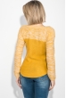 Джемпер женский с декоративными змейками 241V001 горчичный