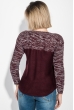 Джемпер женский с декоративными змейками 241V001 бордо
