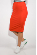 Костюм женский (юбка, блузка) 110P667 красный , полоска
