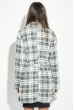 Кардиган женский теплый 64PD304 бело-черная клетка