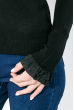 Кофта женская, с кружевом на рукаве и вырезе  81PD8006 черный