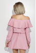 Платье женское приспущенные плечи, нарядное 72PD152 розовый