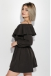Платье женское приспущенные плечи, нарядное 72PD152 черный