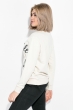 Свитшот женский с надписями 334V002 молочный
