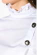 Блузка женская однотонная,с пуговицами  87PV217 белый