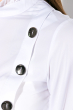 Блузка женская однотонная,с пуговицами  87PV217 белый