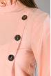 Блузка женская однотонная,с пуговицами  87PV217 розовый