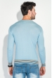Джемпер мужской узор зигзаг 50PD442 голубой
