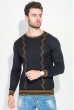 Джемпер мужской узор зигзаг 50PD442 черный