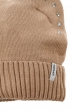 Шапка женская с ушками и стразами 65PF1627 бежевый