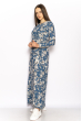 Модное платье с цветочным принтом 628F002 синий