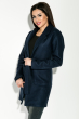Пальто женское с поясом, однотонное  64PD304-8 темно-синий