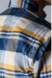 Рубашка яркая мужская 371F010 сине-желтый