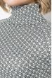 Боди женское принтованное, на кнопках, длинный рукав 64PD93 серо-черный , узоры