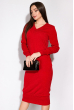 Повседневное платье с V-образным вырезом 120POI19081 красный