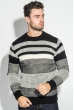 Свитер мужской двухцветное вязание 498F017 черно-молочный