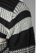 Свитер мужской двухцветное вязание 498F017 черно-молочный