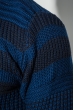 Свитер мужской двухцветное вязание 498F017 сине-чернильный