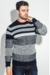 Свитер мужской двухцветное вязание 498F017 сине-серый