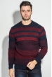 Свитер мужской двухцветное вязание 498F017 сине-бордовый
