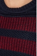 Свитер мужской двухцветное вязание 498F017 сине-бордовый