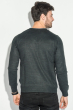 Пуловер мужской с пуговицами по ободку выреза 50PD346 грифельно-салатовый