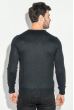 Пуловер мужской с пуговицами по ободку выреза 50PD346 черно-фиолетовый